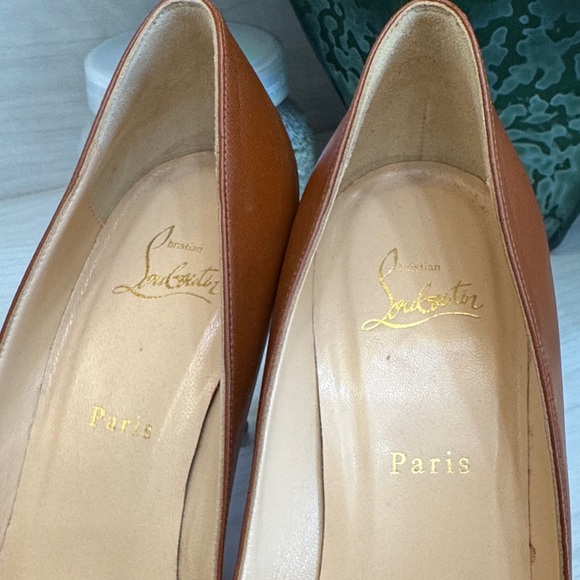 Christian Louboutin Brown Leather Heels (Size 40.5 / US 10.5) - Picture 9 of 12